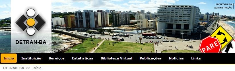 Site Detran Bahia e Consulta Online: Multas, IPVA BA, Simulado, Prova, Licenciamento, CNH, ...